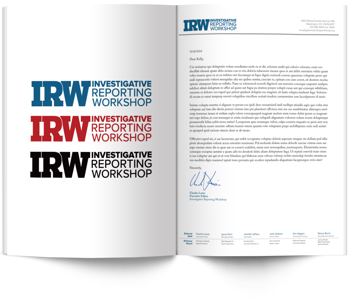 IRW brand design, logo