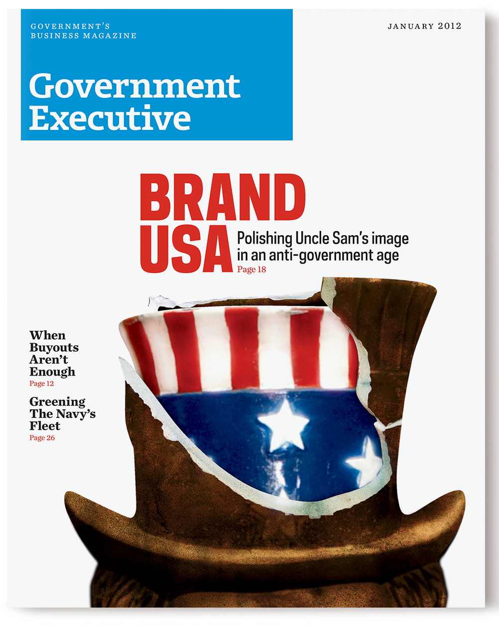 Magazine cover with Uncle Sam's hat